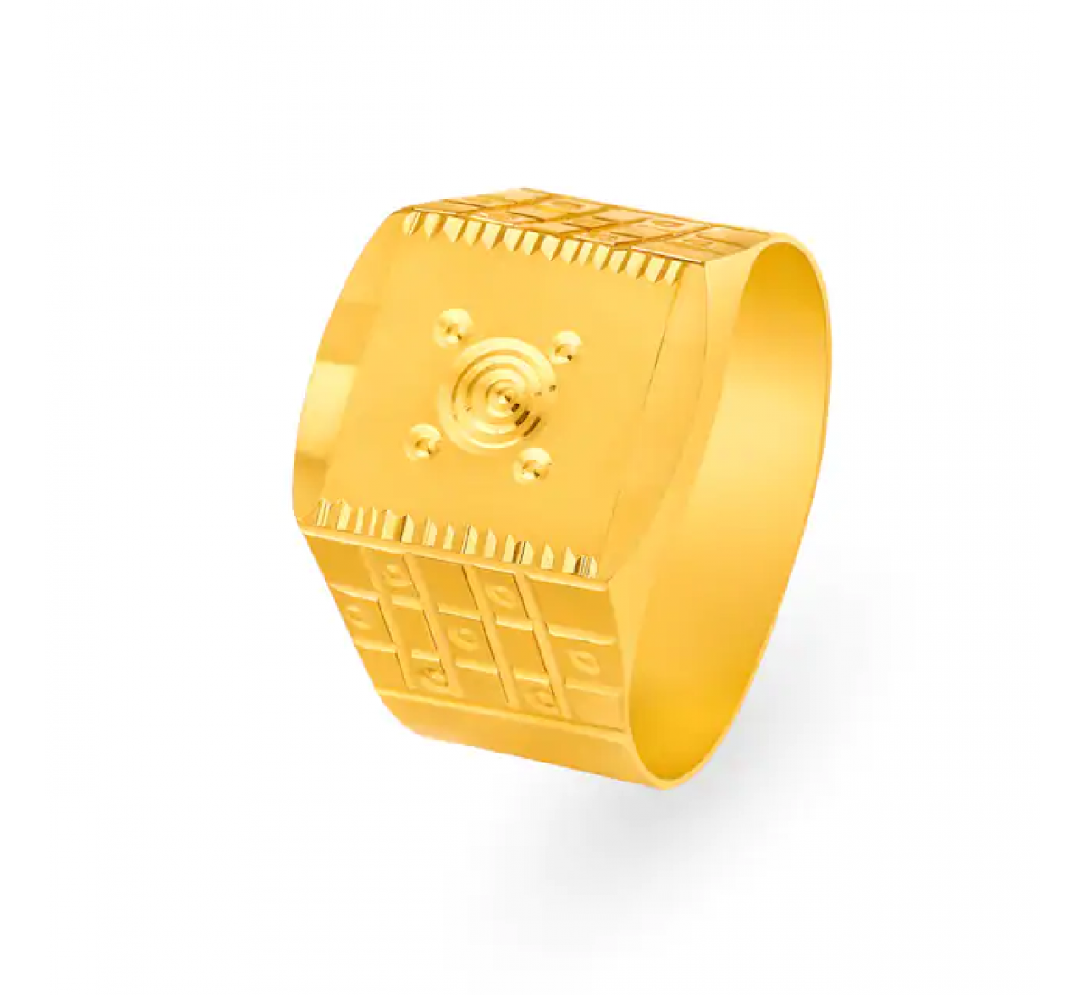 Abstract Gold Embossed Ring