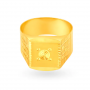 Abstract Gold Embossed Ring