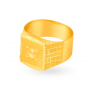 Abstract Gold Embossed Ring