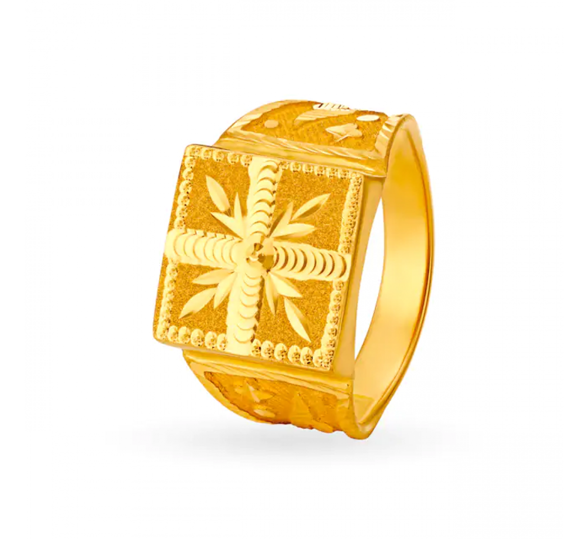 Geometric Oasis Gold Ring