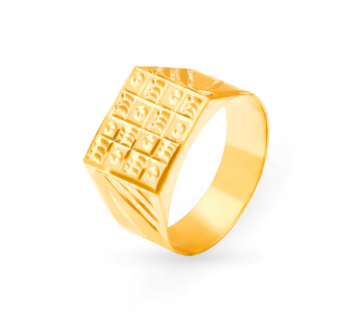 Lustrous Gold Boxy Ring