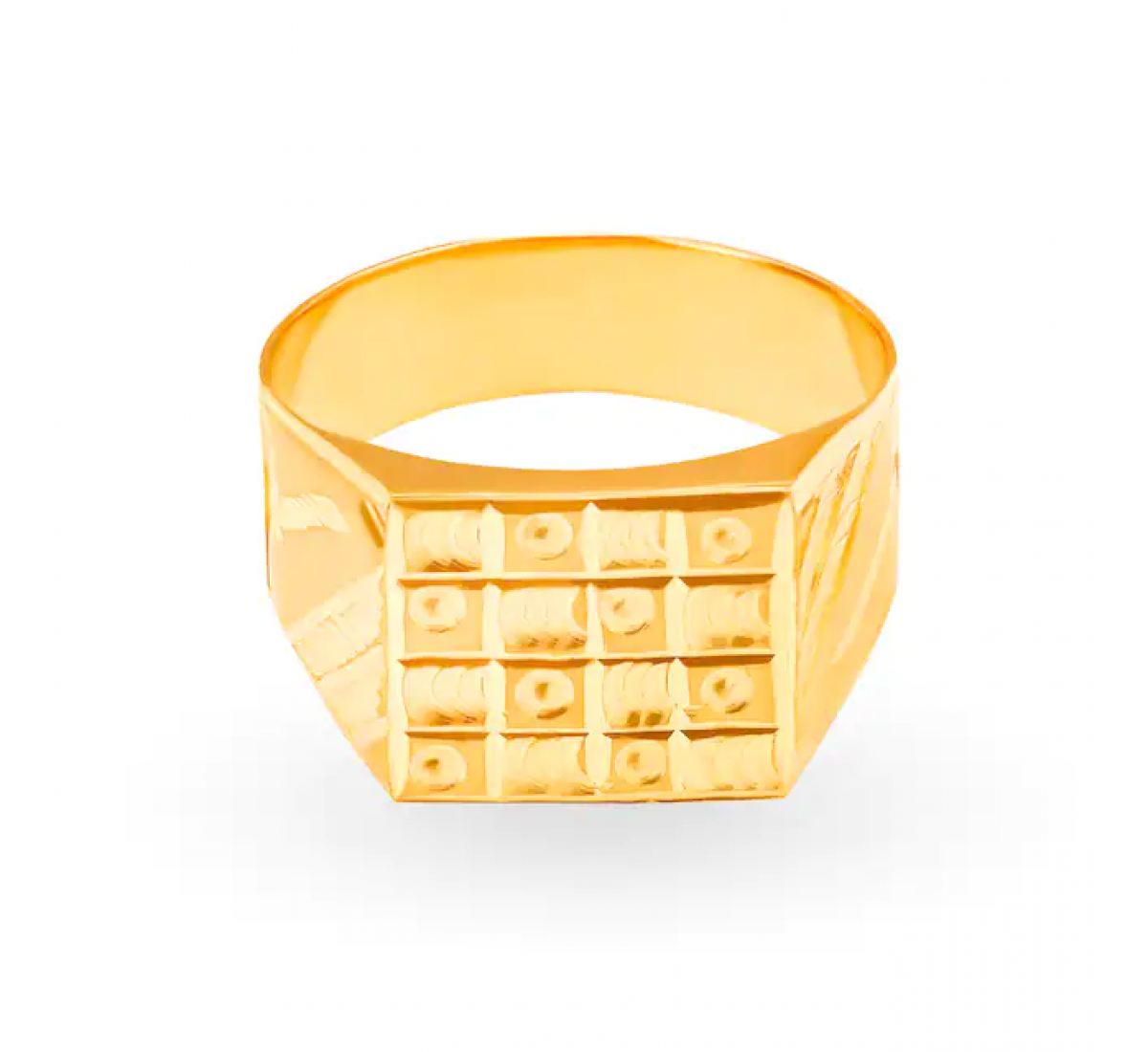 Lustrous Gold Boxy Ring