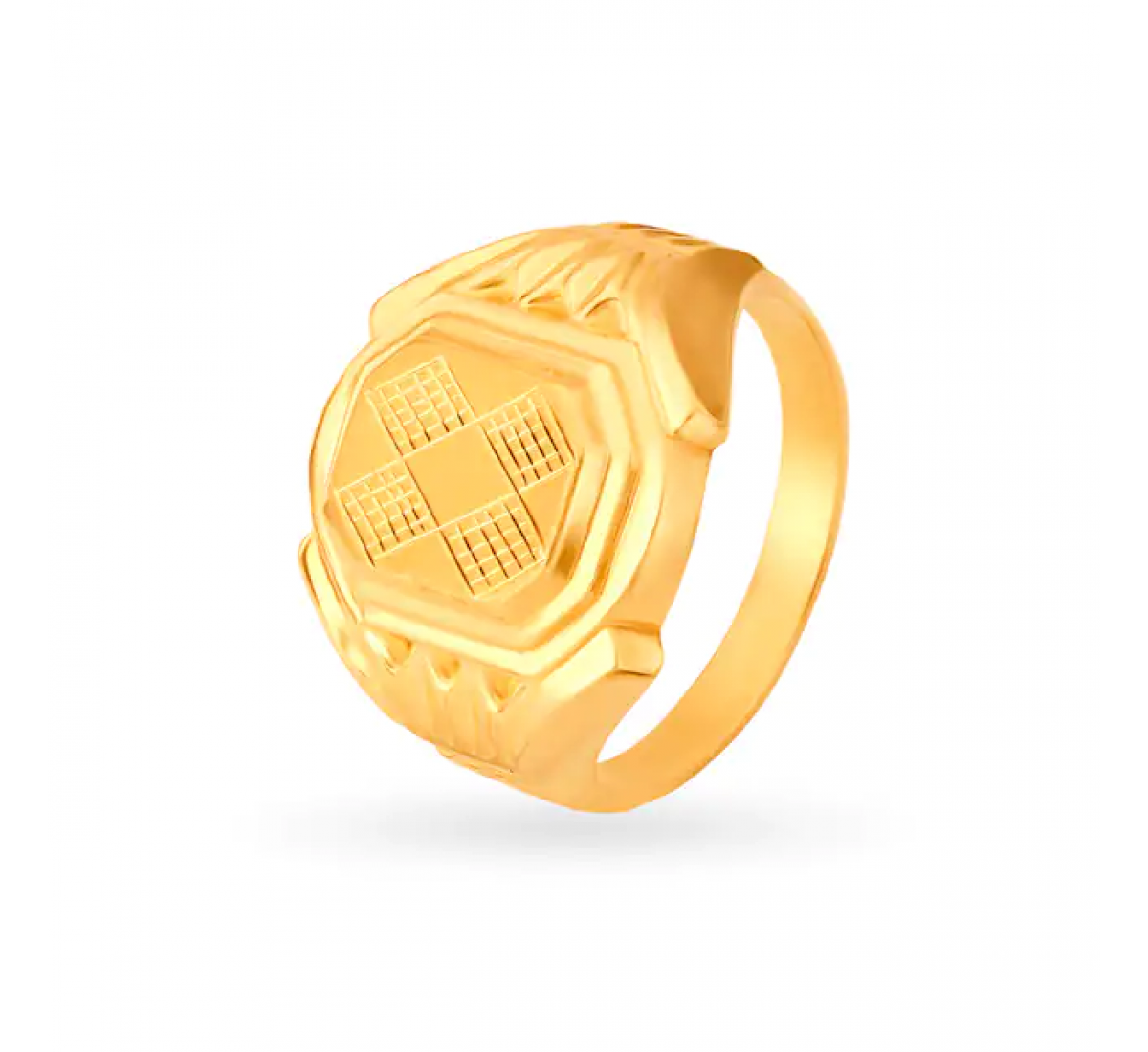 Intriguing Gold Octagonal Ring