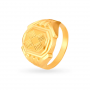 Intriguing Gold Octagonal Ring