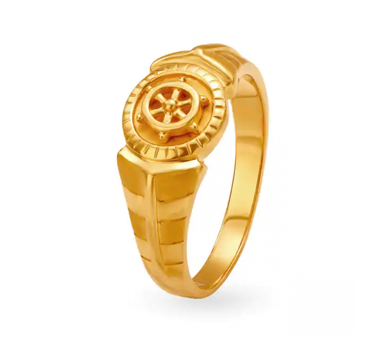 Nolan Ship Wheel Gold Ring