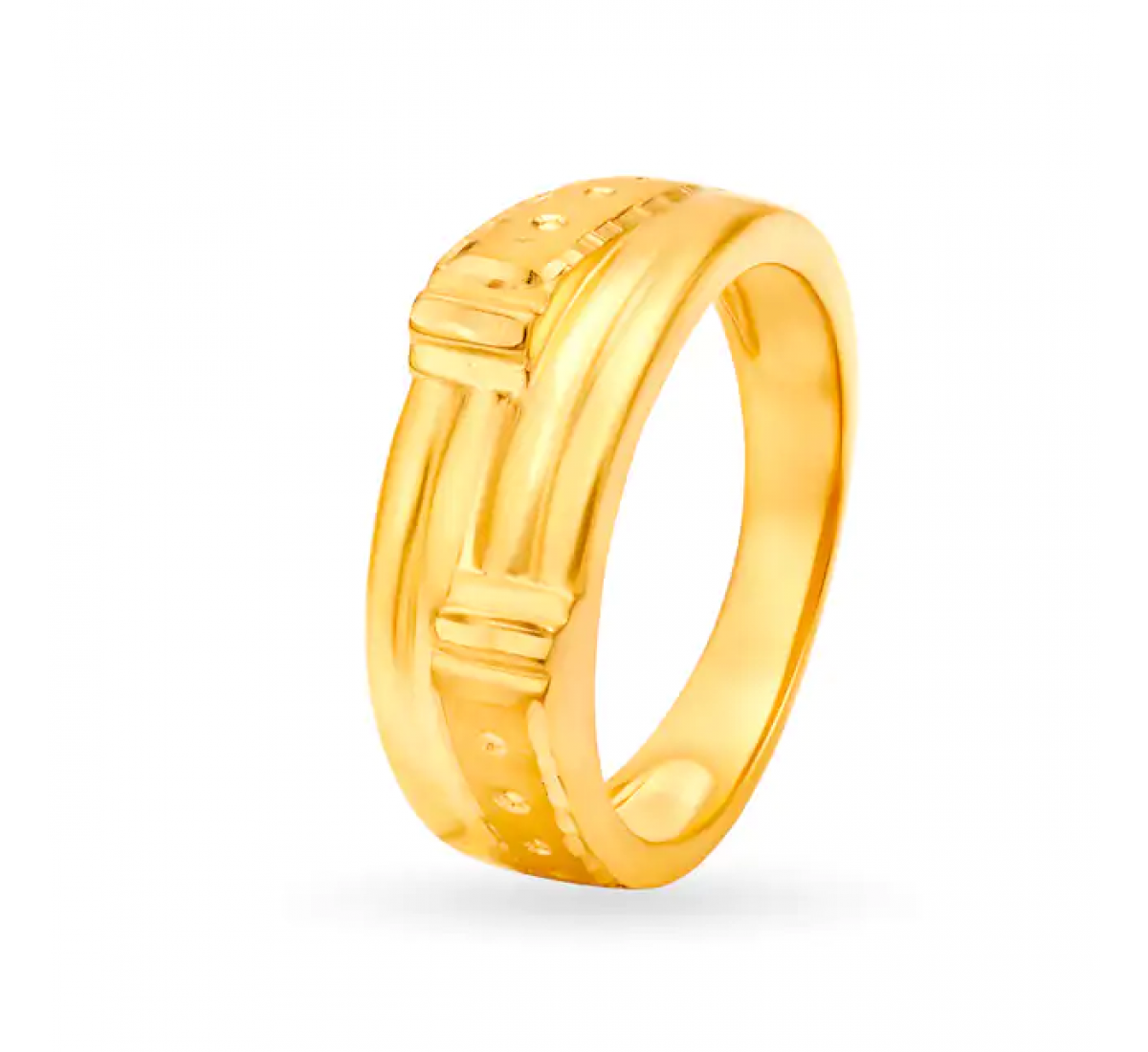 Bold Gold Geometric Ring