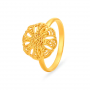 Glorious Floral Filigree Work Gold Ring