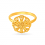 Glorious Floral Filigree Work Gold Ring