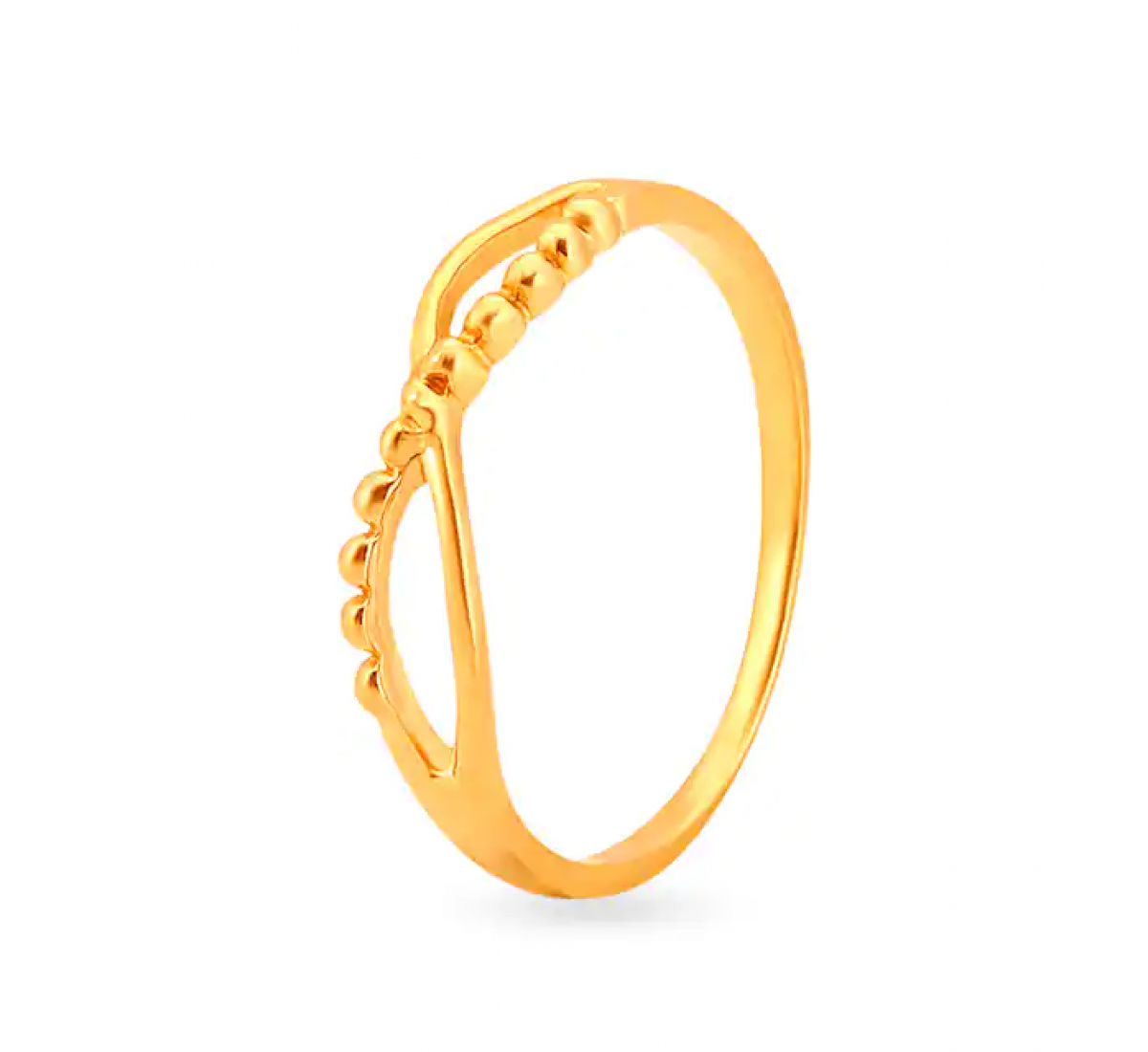 Elegant Intersecting Gold Ring