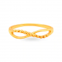 Elegant Intersecting Gold Ring