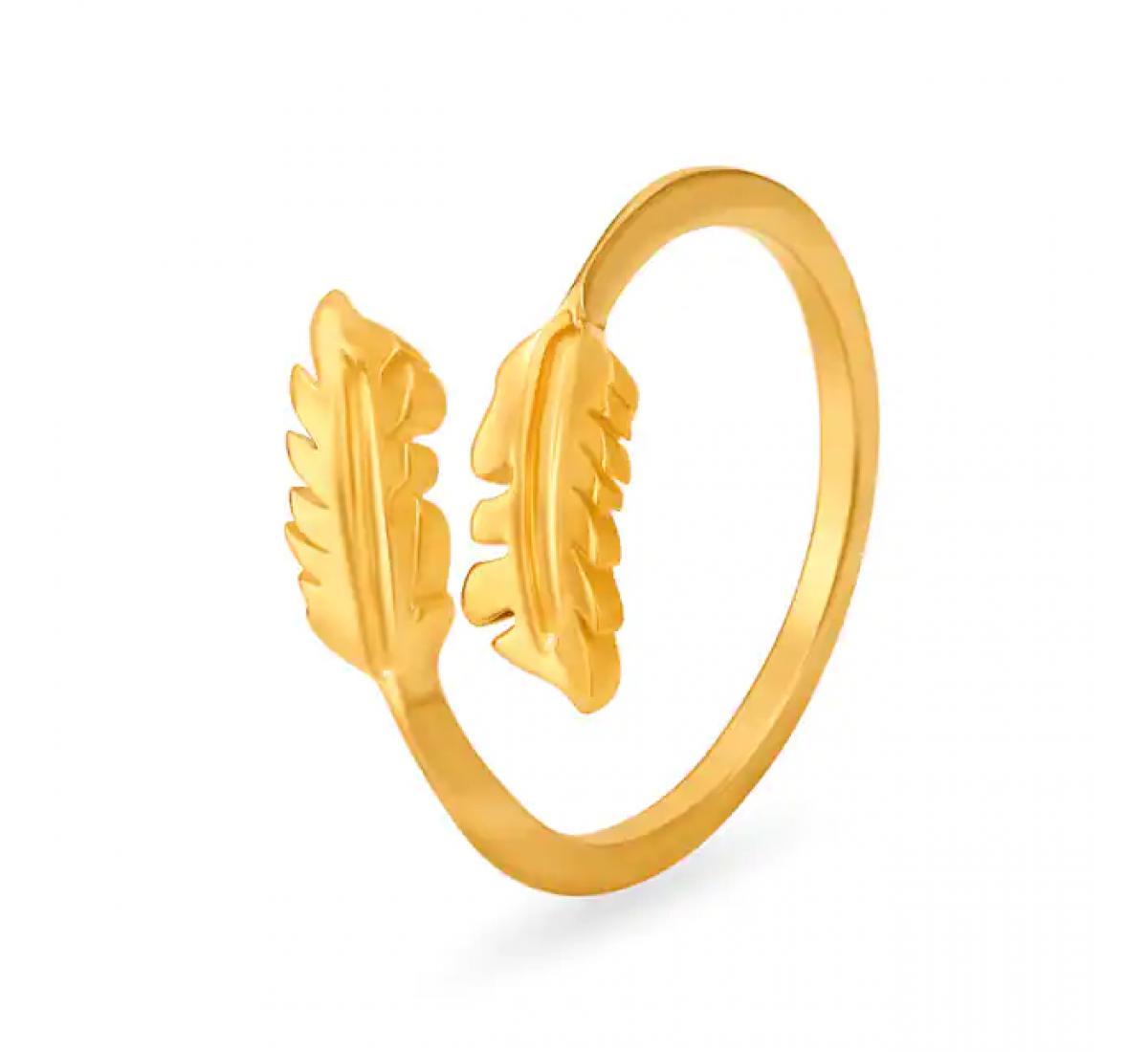 Leaf Pattern Gold Ring