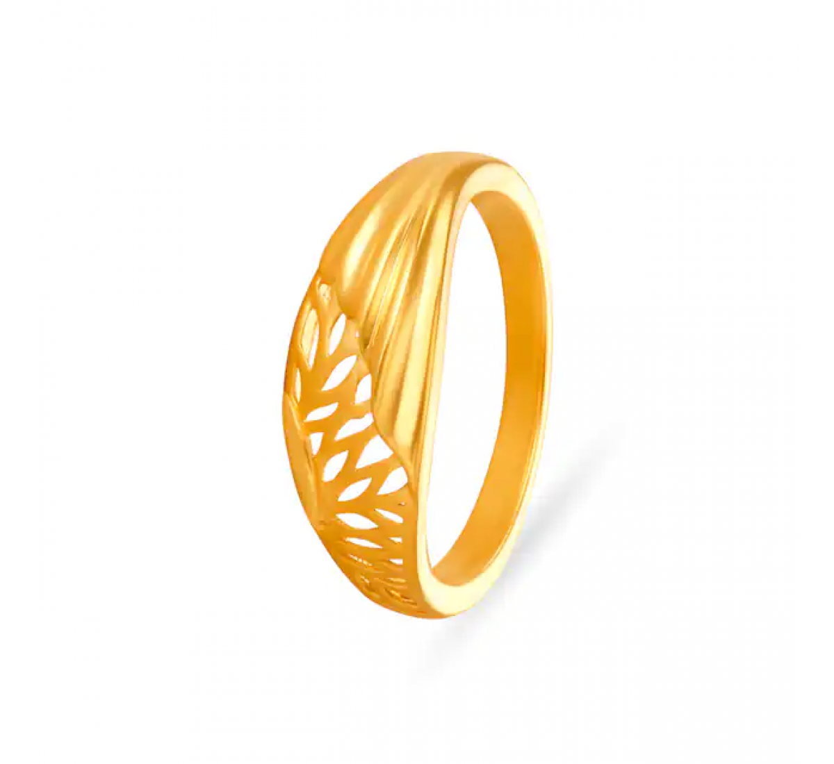 Debonair Carved Gold Ring