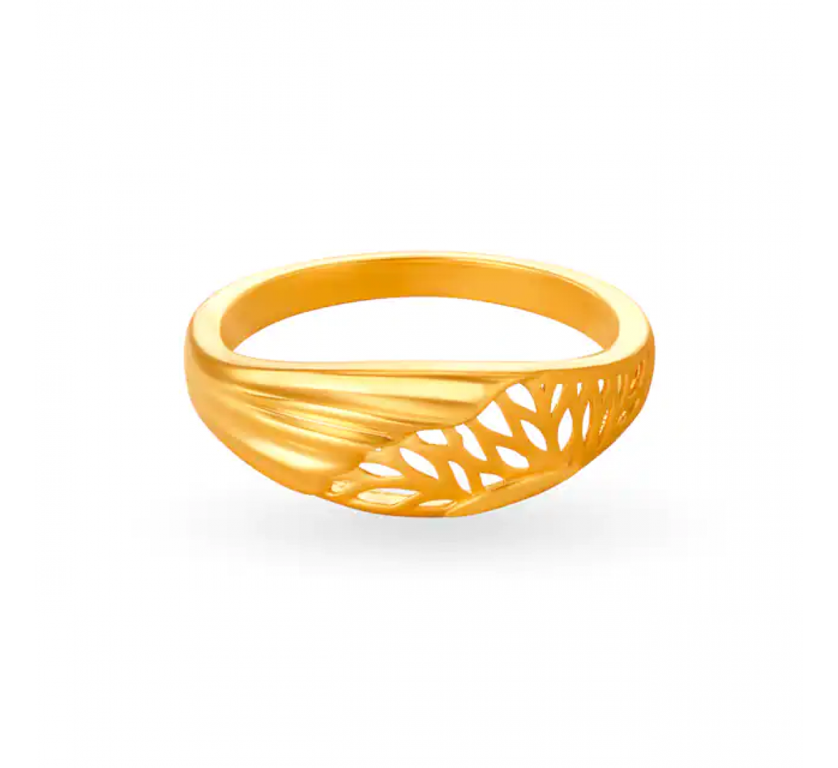 Debonair Carved Gold Ring