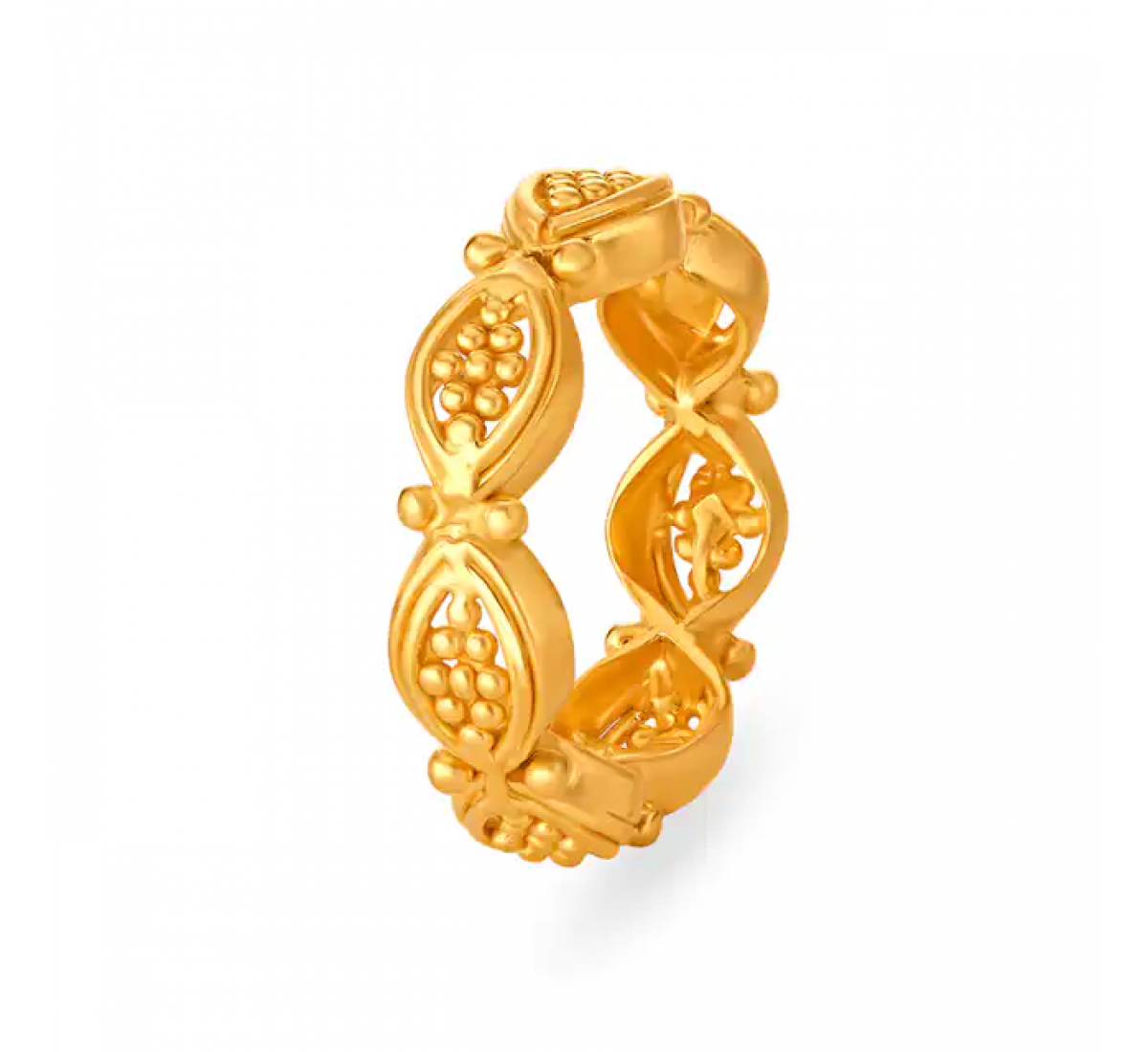 Reeve Gold Beaded Floral Ring