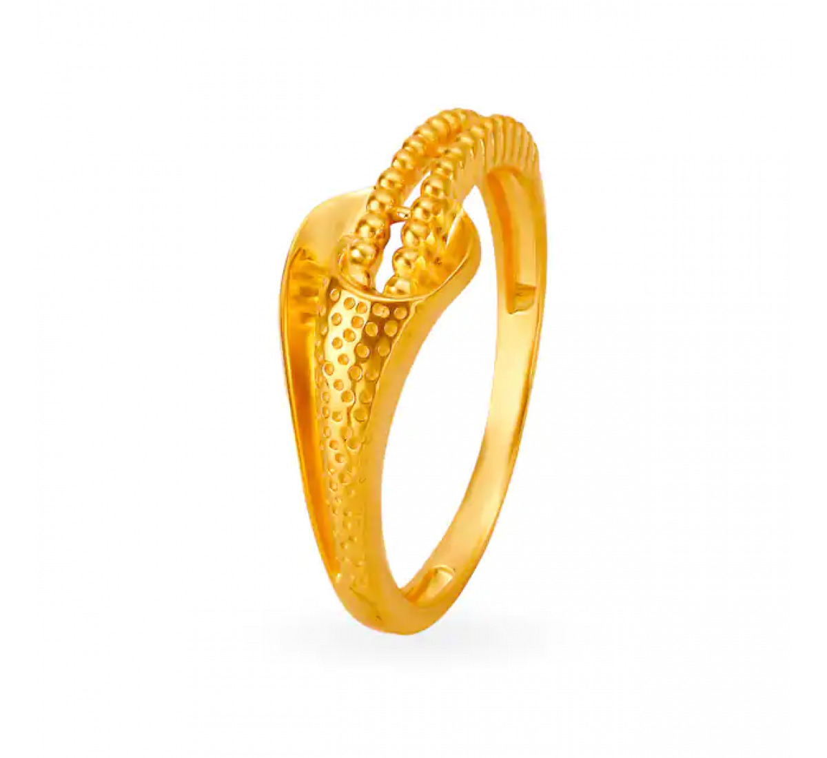 Eccentric Gold Beaded Ring