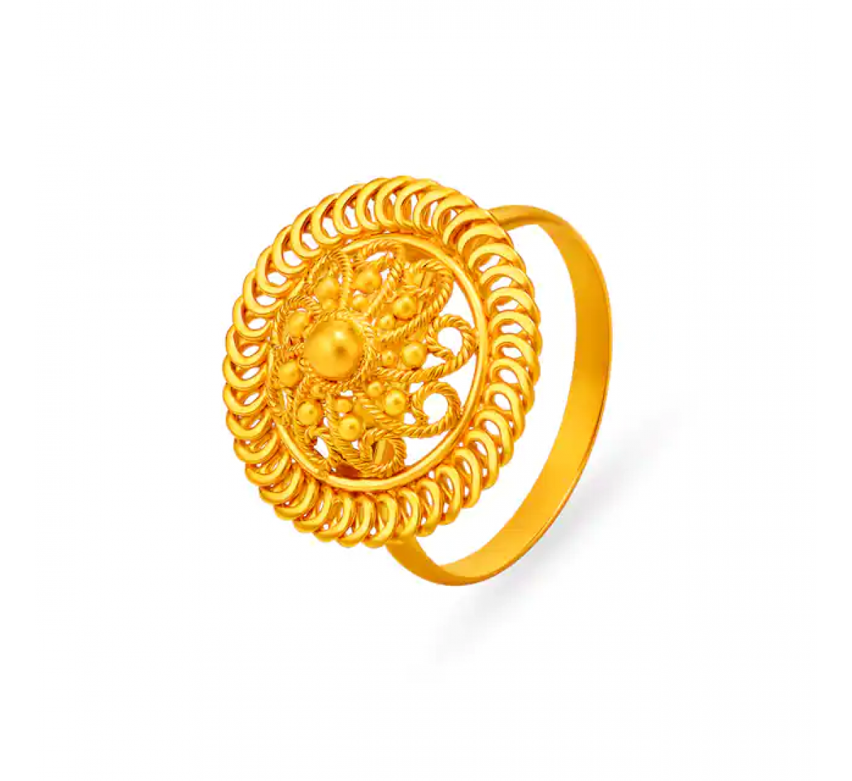 Ethnic Jali Work Gold Ring