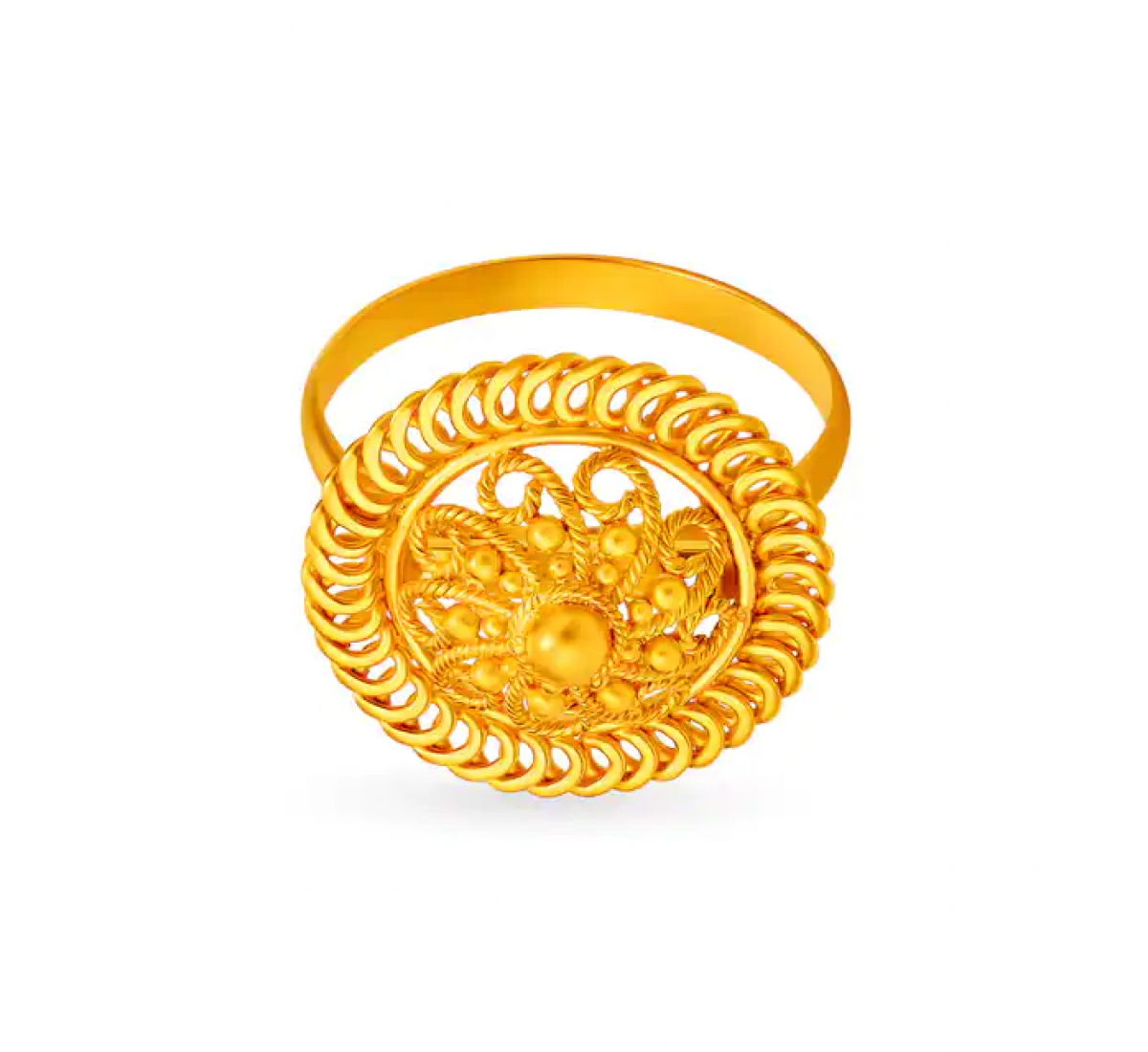 Ethnic Jali Work Gold Ring