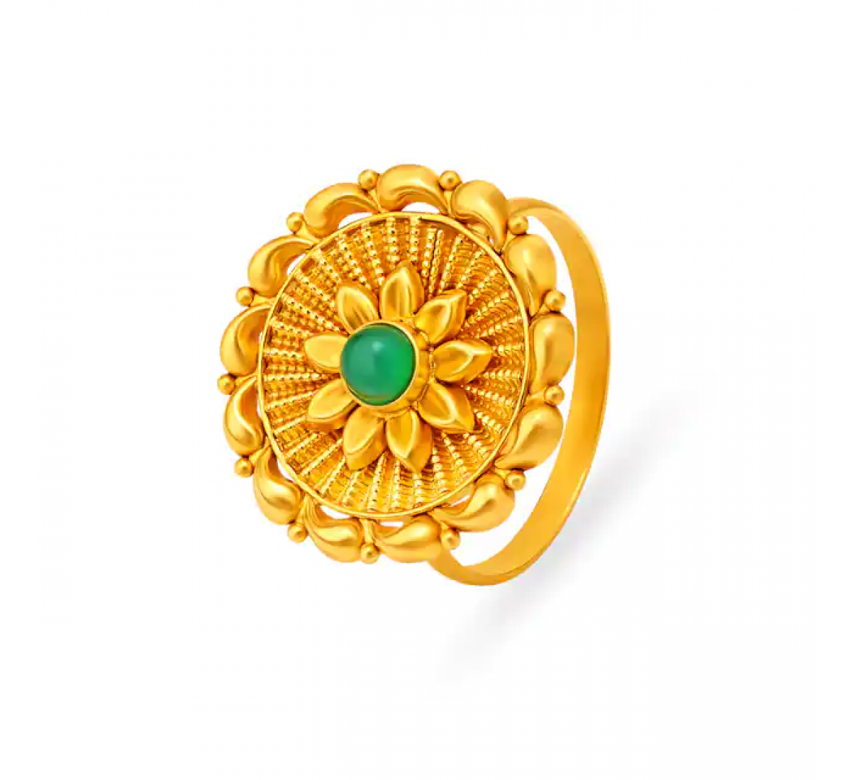 Lava Floral Cocktail Gold Ring