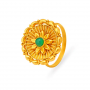 Lava Floral Cocktail Gold Ring