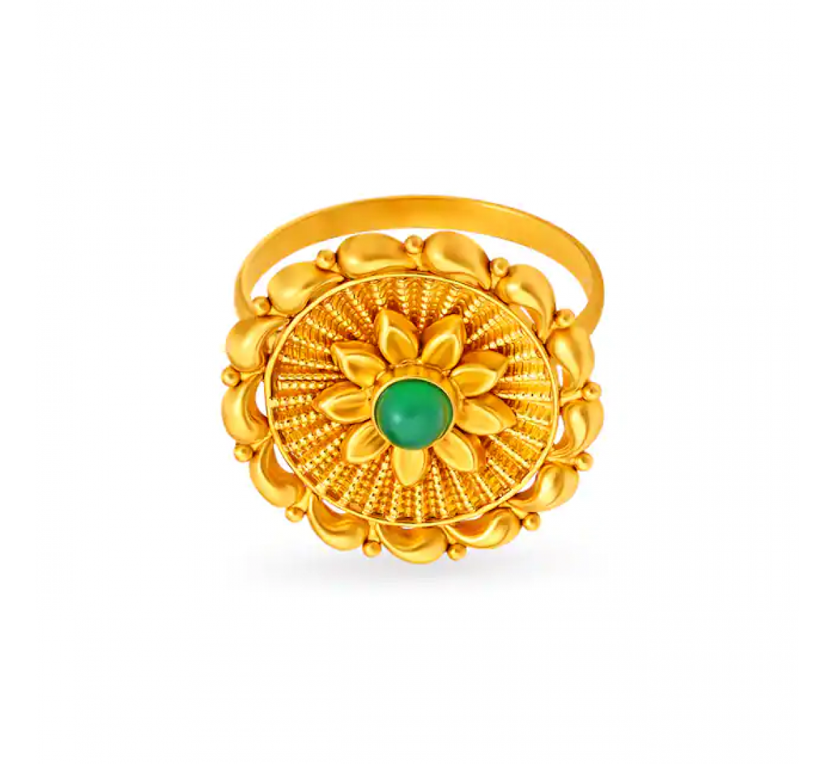 Lava Floral Cocktail Gold Ring