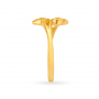 Charming Dual Leaf Gold Ring