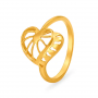 Leaf Motif Pattern Gold Ring