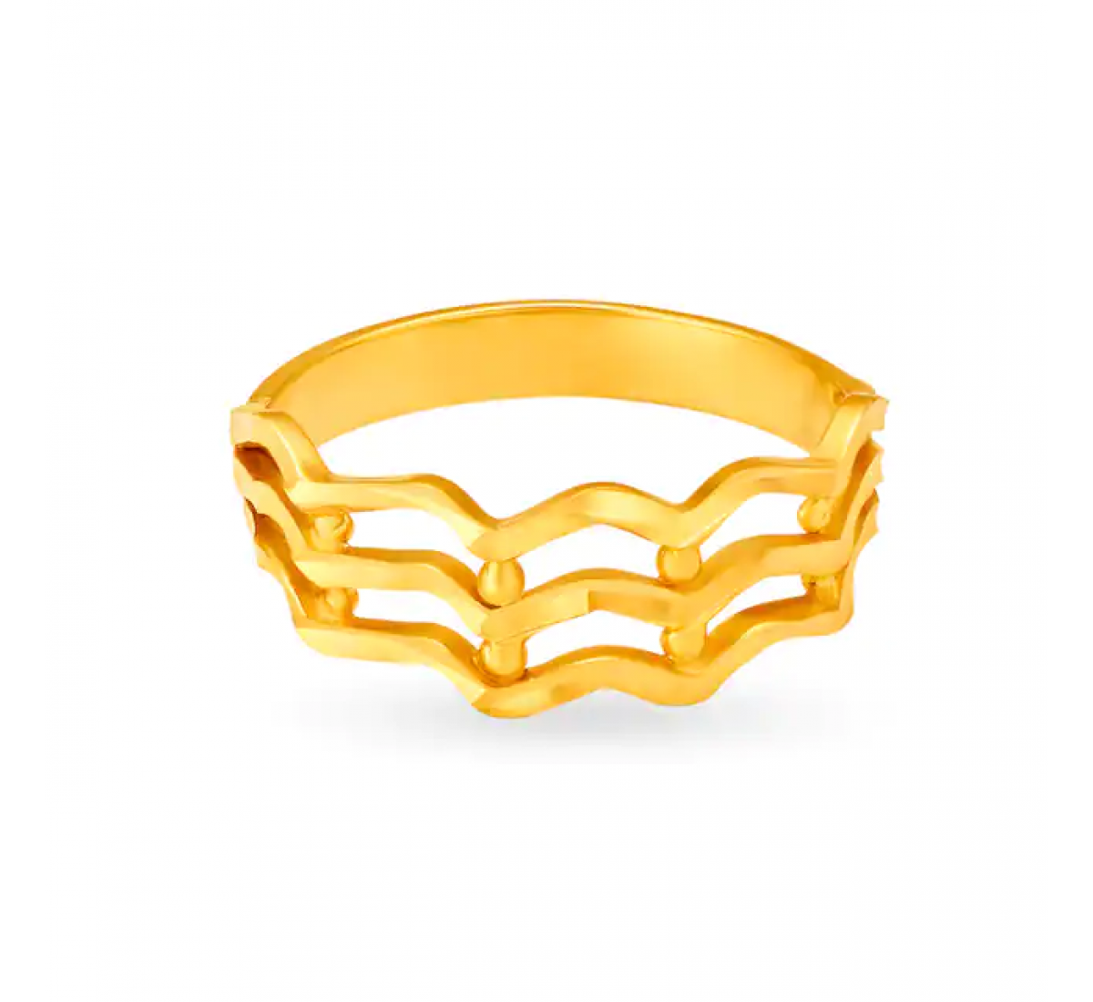 Wavy Pattern Gold Ring