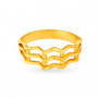 Wavy Pattern Gold Ring