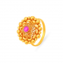 Elegant Floral Gold Ring