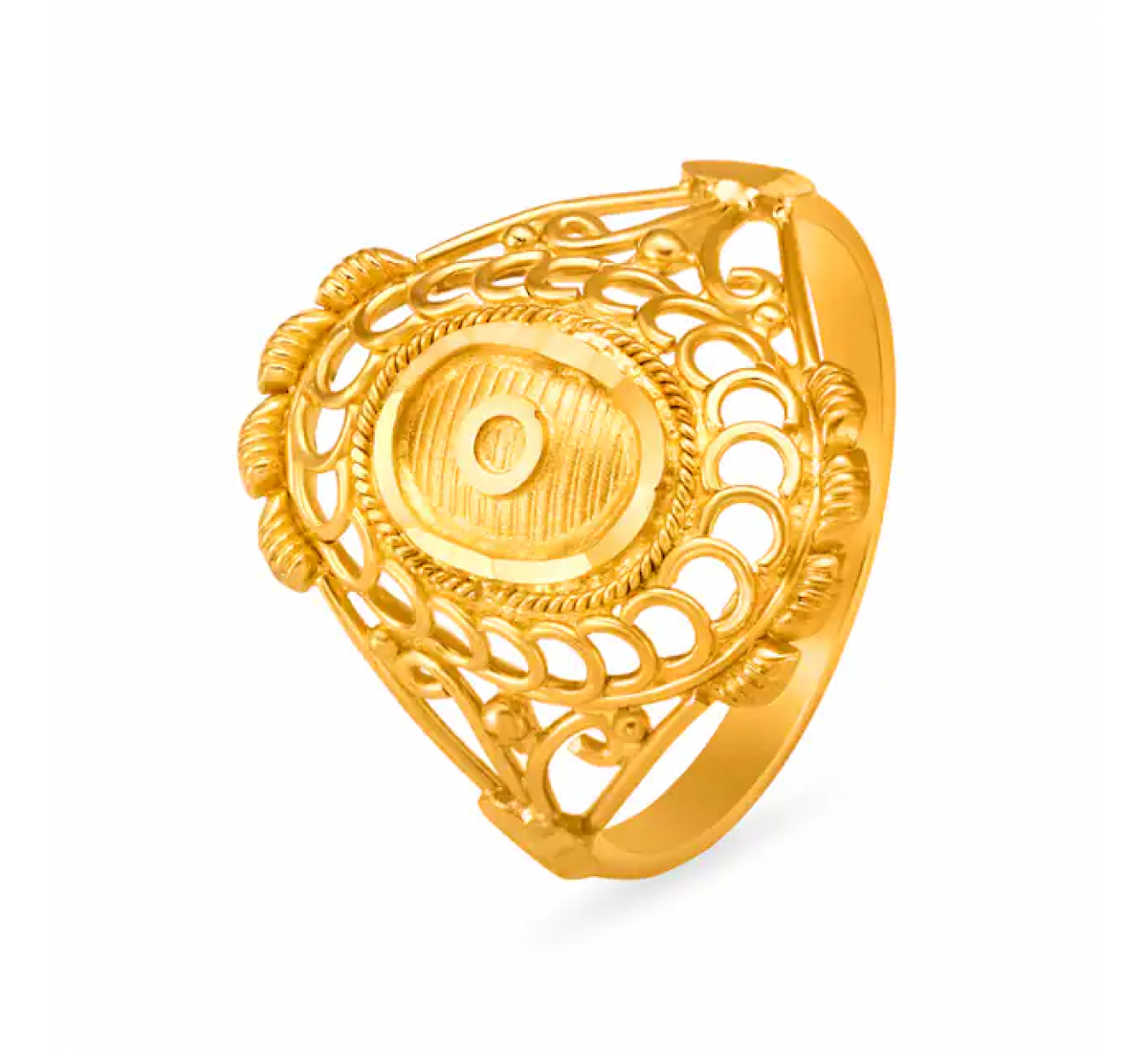 Dynamic Oval Gold Ring