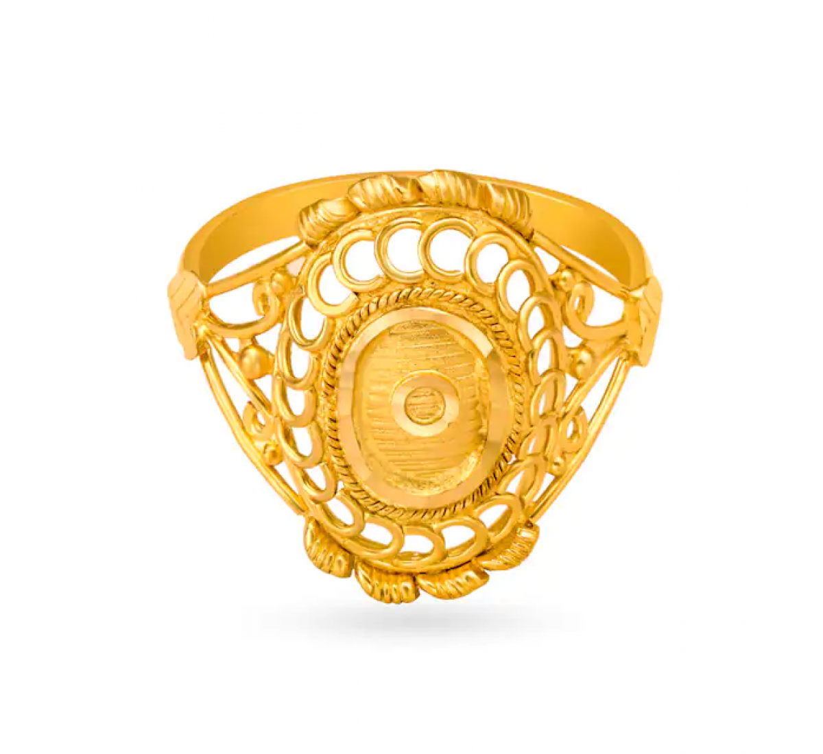 Dynamic Oval Gold Ring