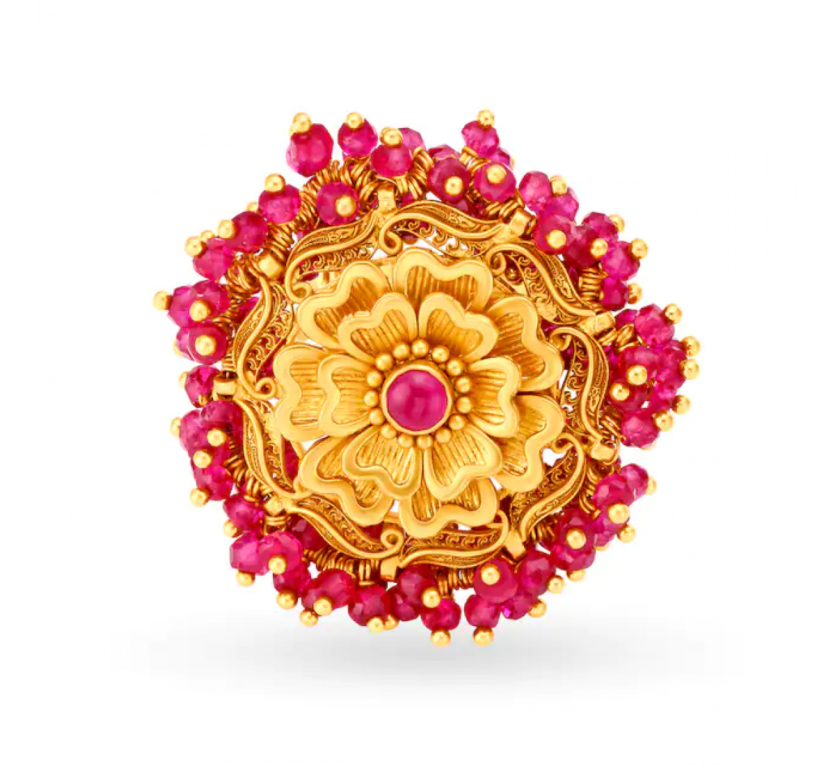 Majestic Floral Gold Ring