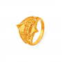 Ridged Traditional Gold Ring