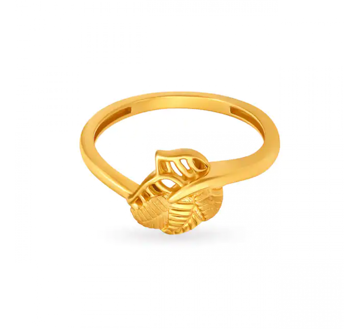 14k Gold Hand Engraved Ring [6mm] Hawaiian Maile Leaf Design - Barrel