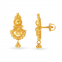 Acorn Fancy Drop Gold Earrings