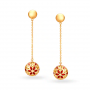 Omisha Long Drop Gold Earrings