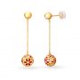 Omisha Long Drop Gold Earrings