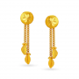 Sparkling Drop Gold Earrings