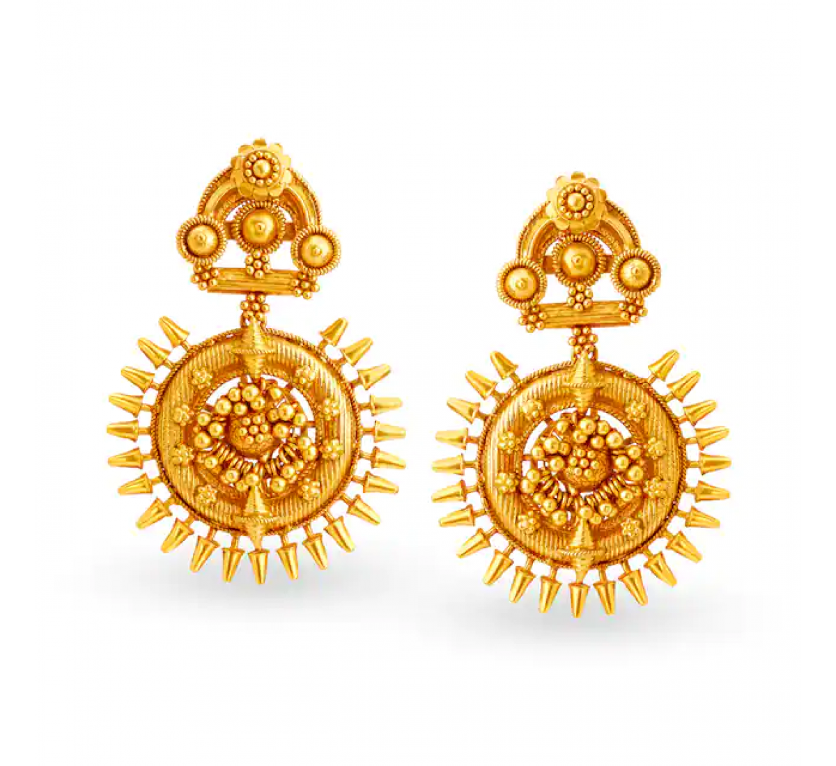 Nandini Drop Gold Earrings