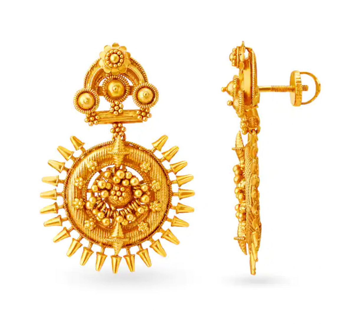 Nandini Drop Gold Earrings