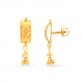 Rectangular Gold Drop Earrings