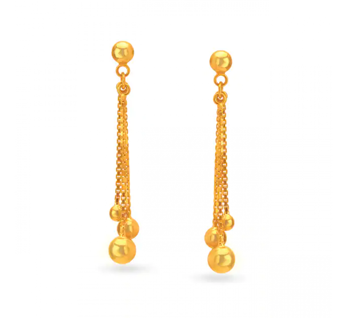 Splendid Drop Gold Earrings