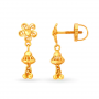 Jiya Floral Drop Gold Earrings