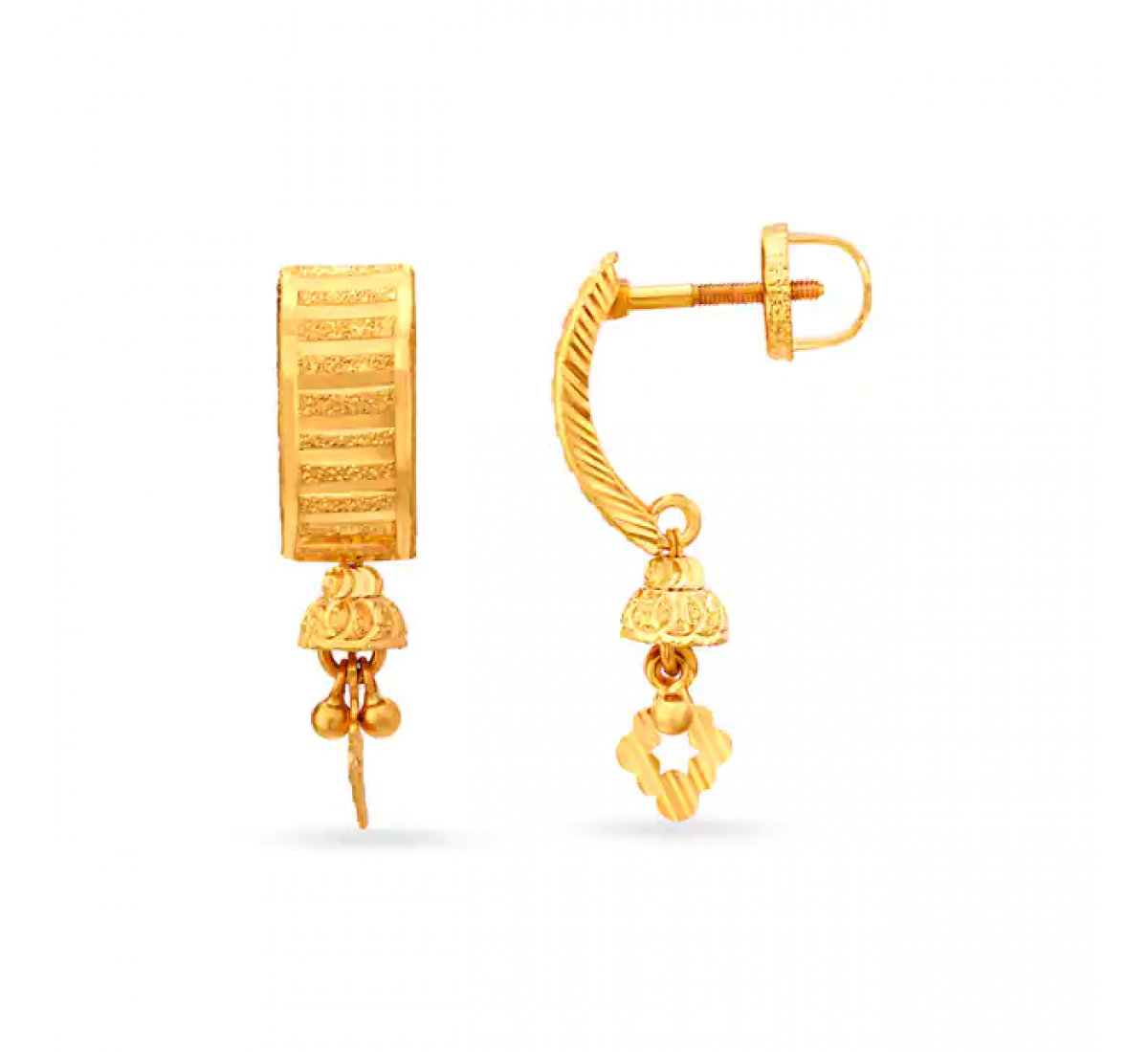 Striking Hoop Gold Earrings