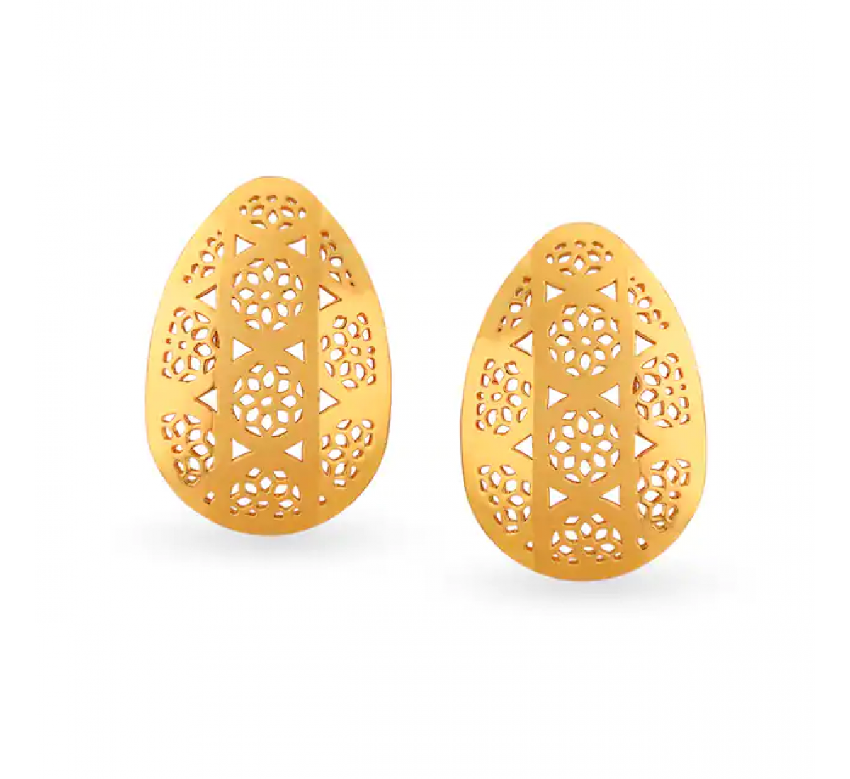 Dainty Filigree Gold Stud