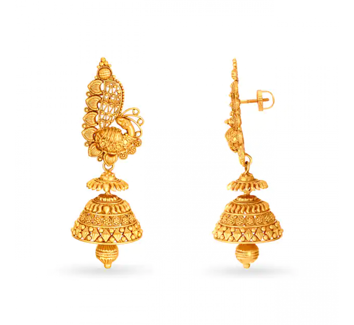 gold earrings new design | earrings design | Dishis Jewels