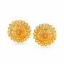 Alluring Gold Floral Studs
