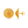 Alluring Gold Floral Studs