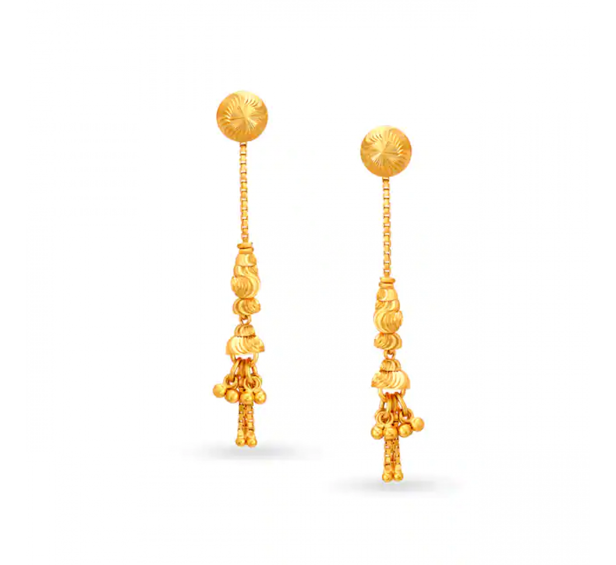 Bewitching Drop Gold Earrings