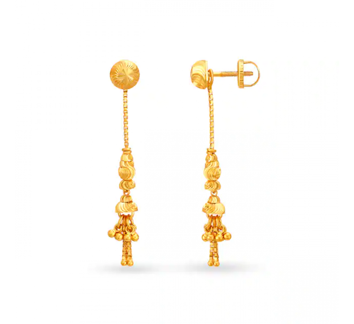 Bewitching Drop Gold Earrings